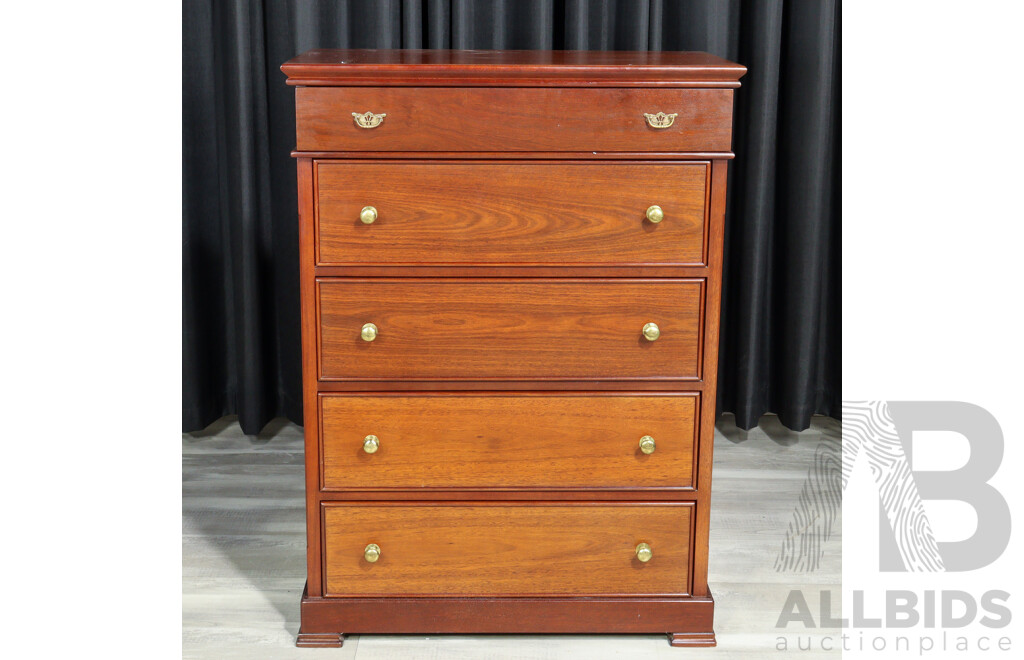 Modern Chest of Five Drawers