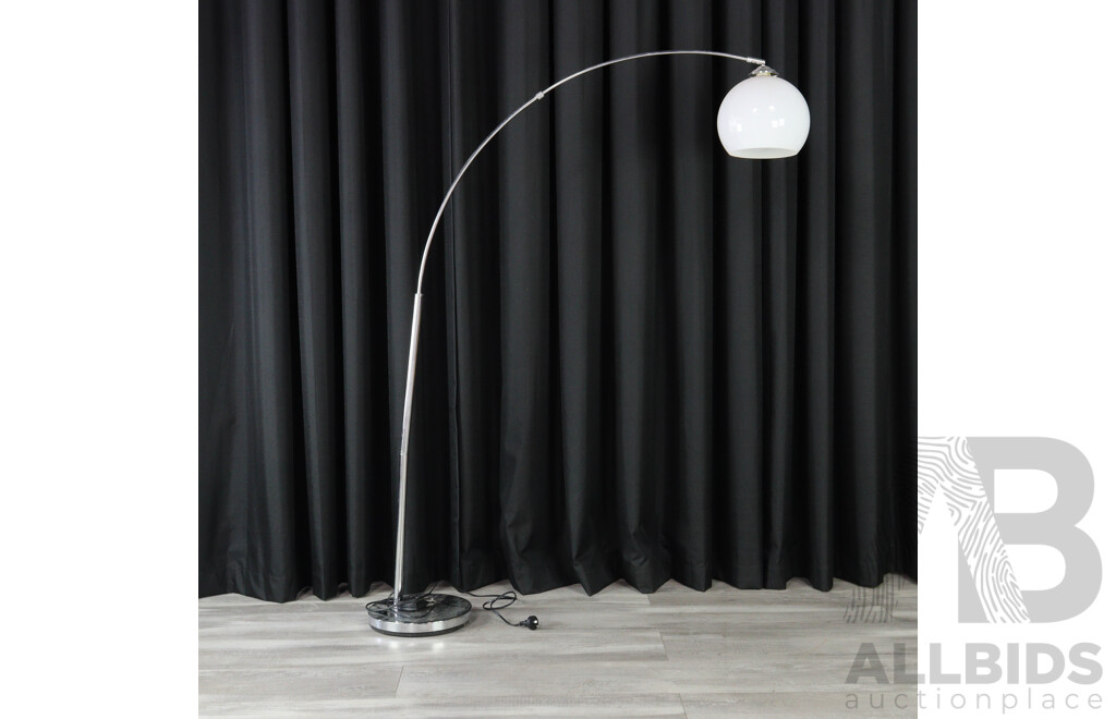 Modern Chrome Arc Floor Lamp