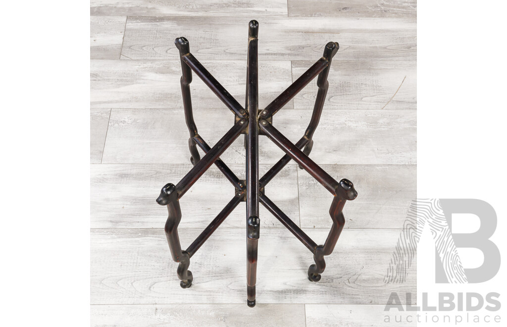 Vintage Chinese Two Tier Brass Side Table