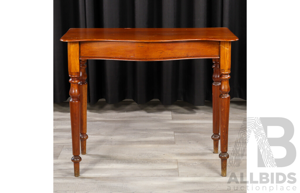 Victorian Cedar Hall Table with Serpentine Front