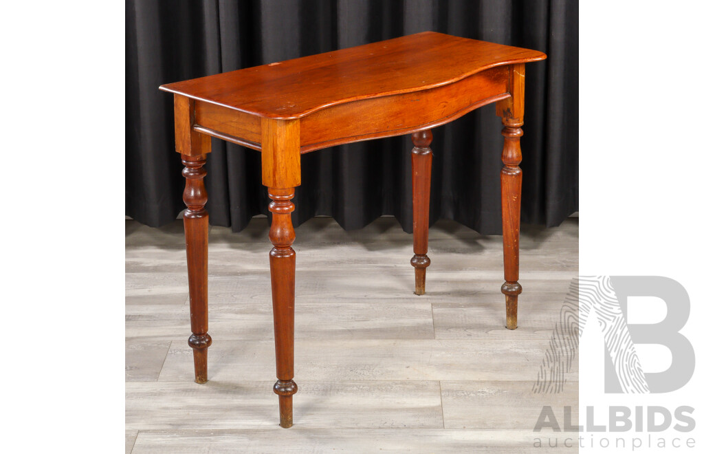 Victorian Cedar Hall Table with Serpentine Front