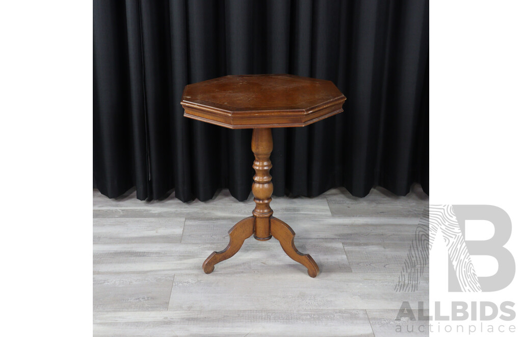 Hexagonal Single Pedestal Wine Table