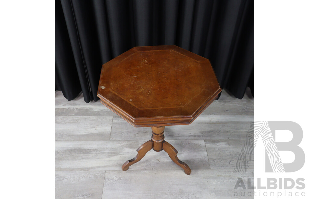 Hexagonal Single Pedestal Wine Table