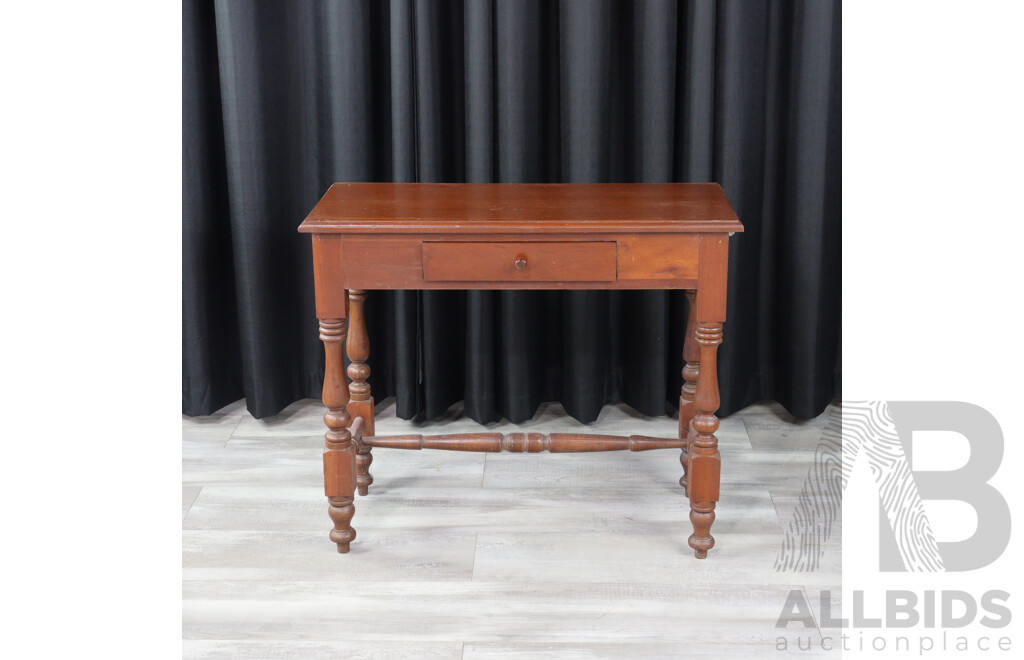 Mahogany Single Drawer Hall Table