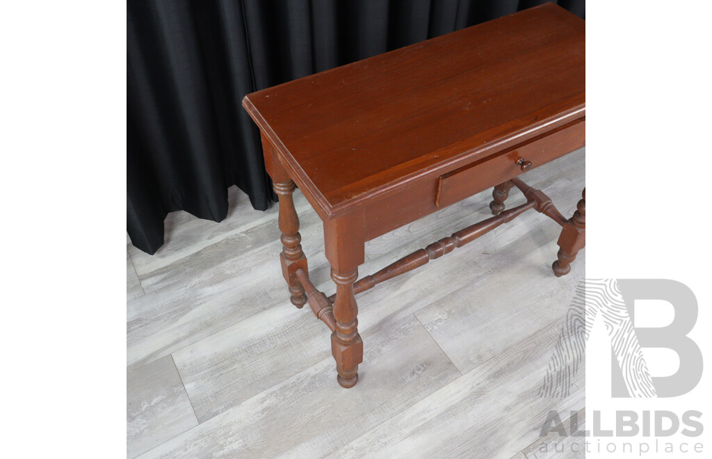 Mahogany Single Drawer Hall Table