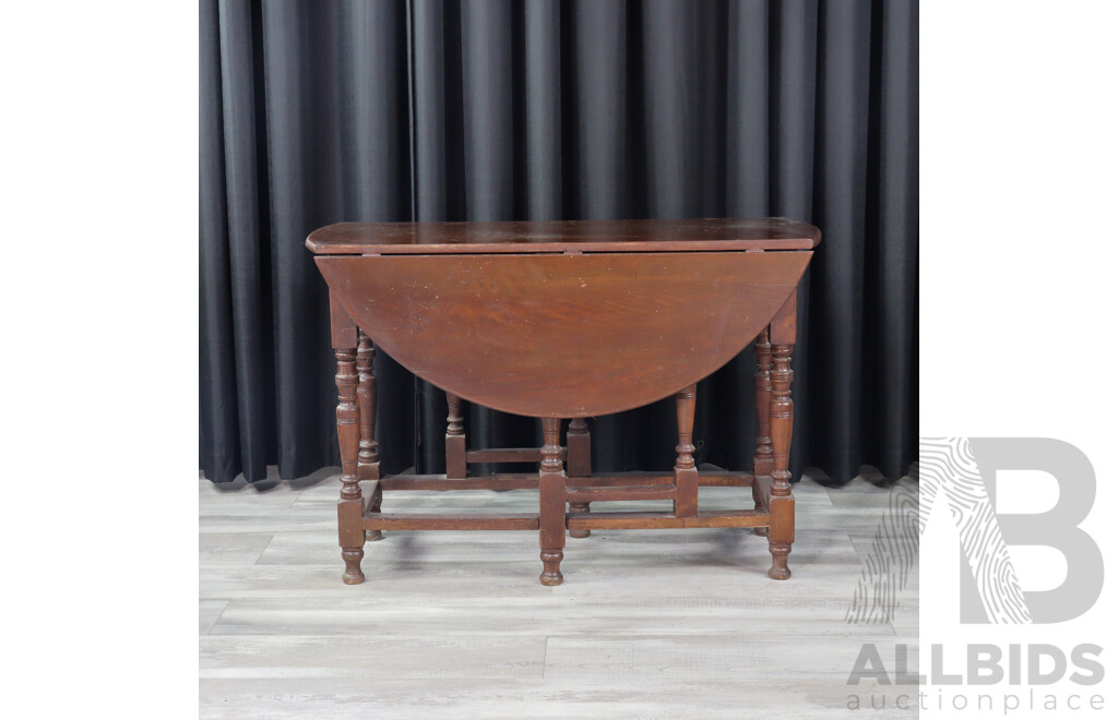 Mahogany Drop Side Dining Table