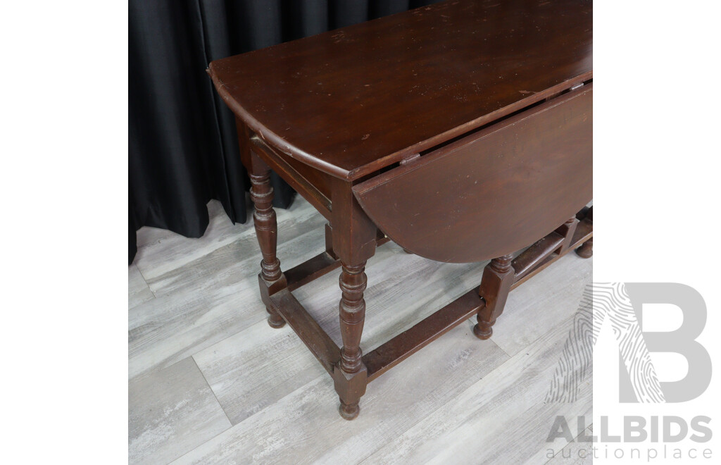 Mahogany Drop Side Dining Table