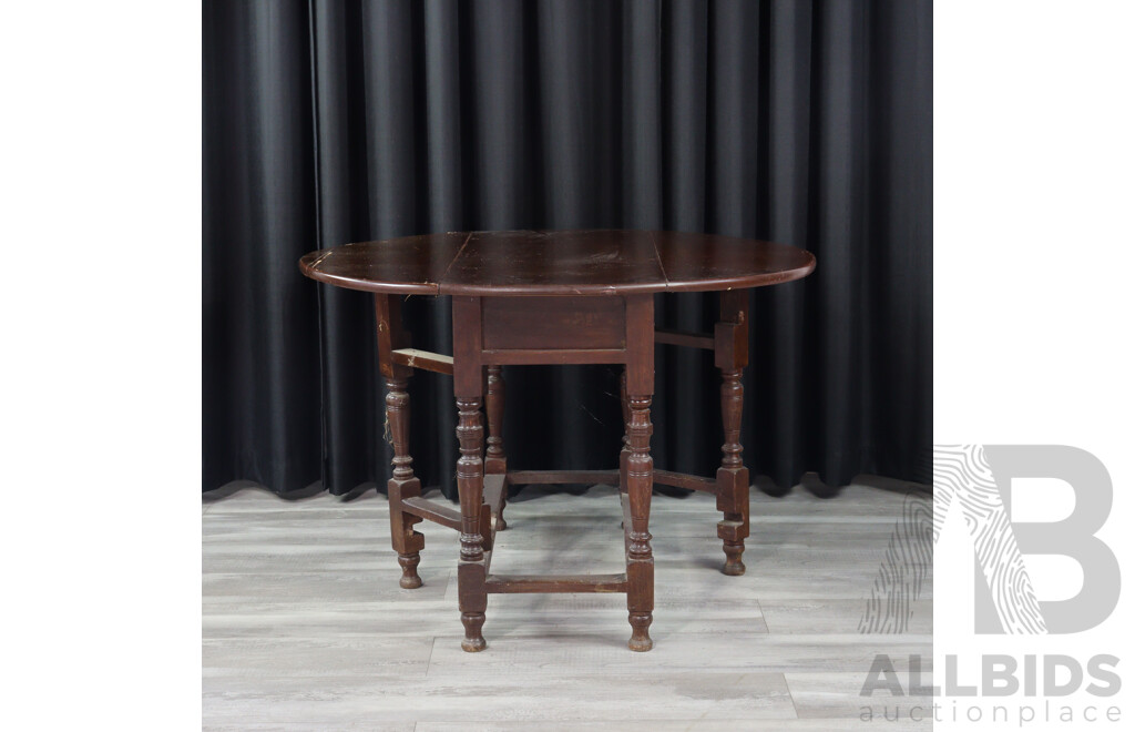 Mahogany Drop Side Dining Table