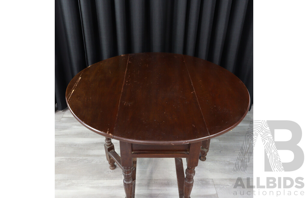 Mahogany Drop Side Dining Table