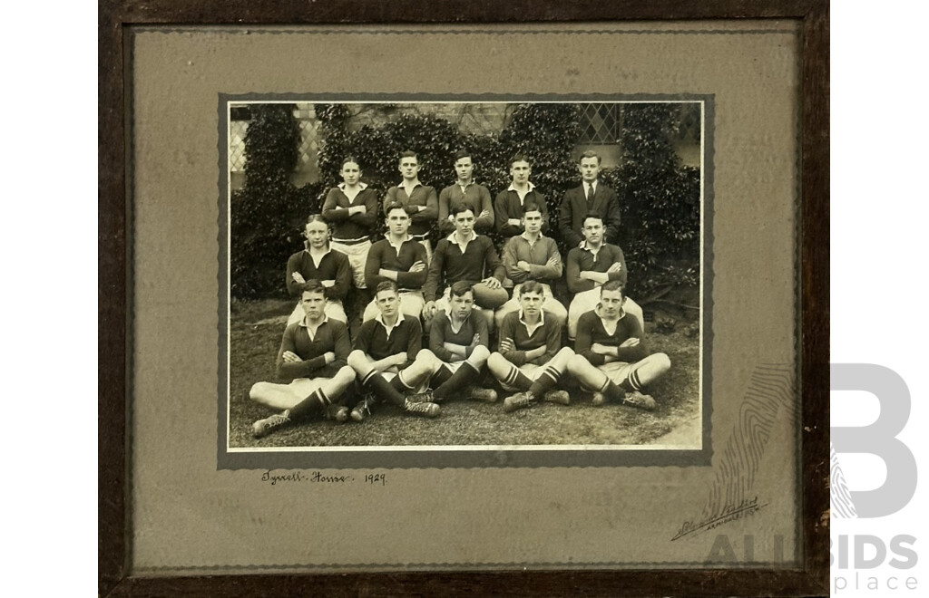 The Armidale School -Tyrell House, Shooting and Cricket Teams, (1927, '28 and '29), Vintage Photographs, Collection of Eight, 27 x 32 cm (frames) (8)