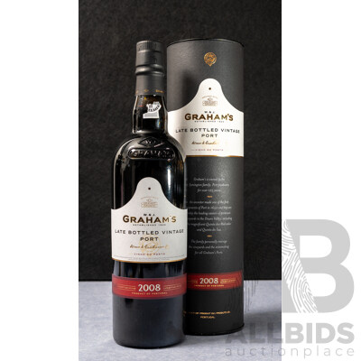 Grahams Late Bottled Vintage Port Vintage 2008 in Presentation Tube