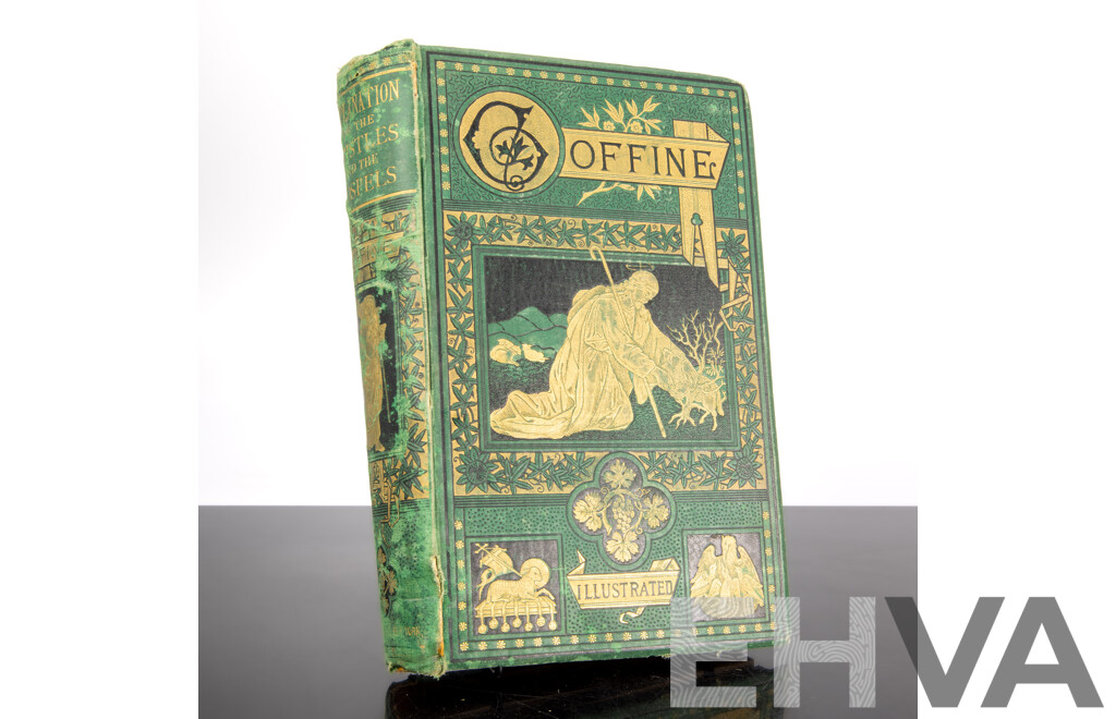 Antique Embossed Cloth Bound Edition, 'Explanation of the Epistles and Gospels for the Sundays, Holidays and Festivals Throughout the Ecclesiastical Year', Leonhard Goffiné, Bernard King & Co, Melbourne, Late 1800s