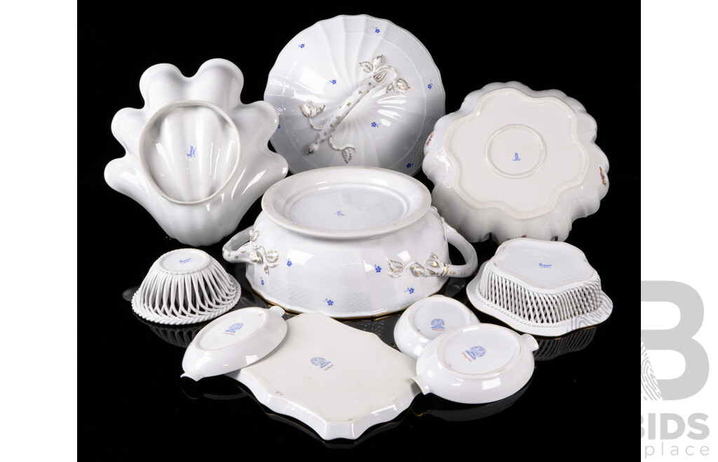 Nice Collection Vintage and Other Hungarian Herend Hand Painted Porcelain Including Lidded Tureen and More