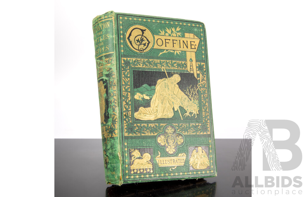 Antique Embossed Cloth Bound Edition, 'Explanation of the Epistles and Gospels for the Sundays, Holidays and Festivals Throughout the Ecclesiastical Year', Leonhard Goffiné, Bernard King & Co, Melbourne, Late 1800s
