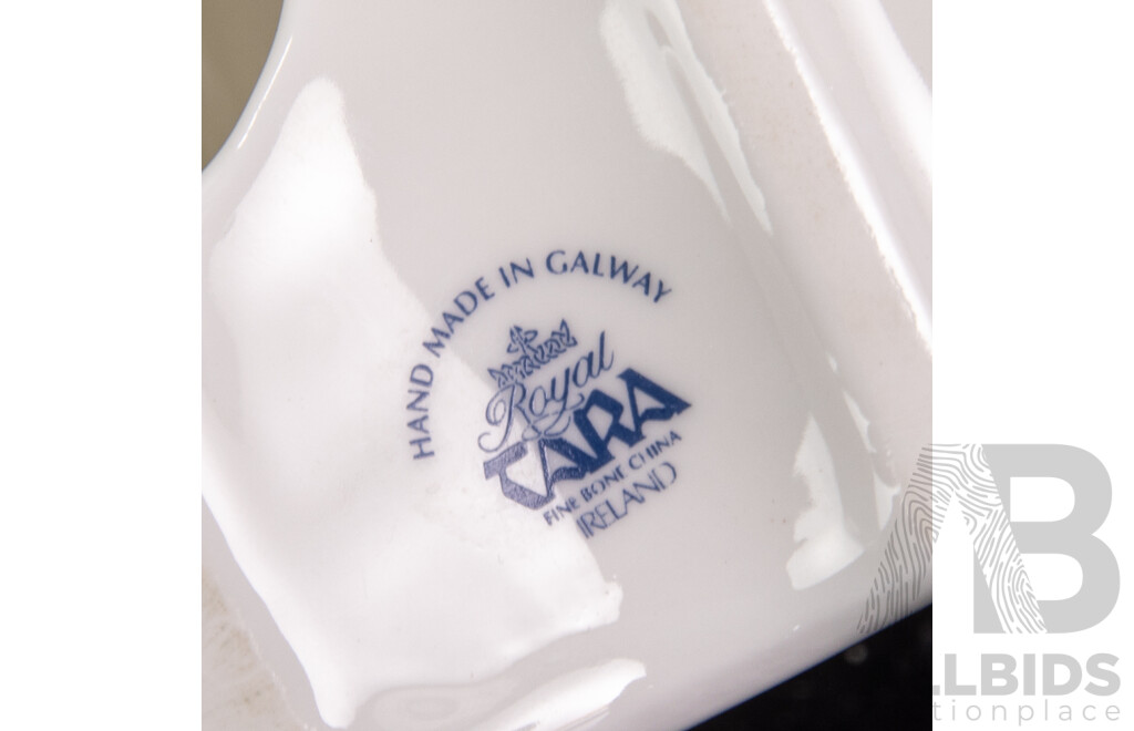 Collection Porcelain Including Two Shelly Dishes, Royal Tara Irish Porcelain Three Cup Candle Holder, Antique Royal Worcester Miniature Loving Cup, Circa 1926 and More