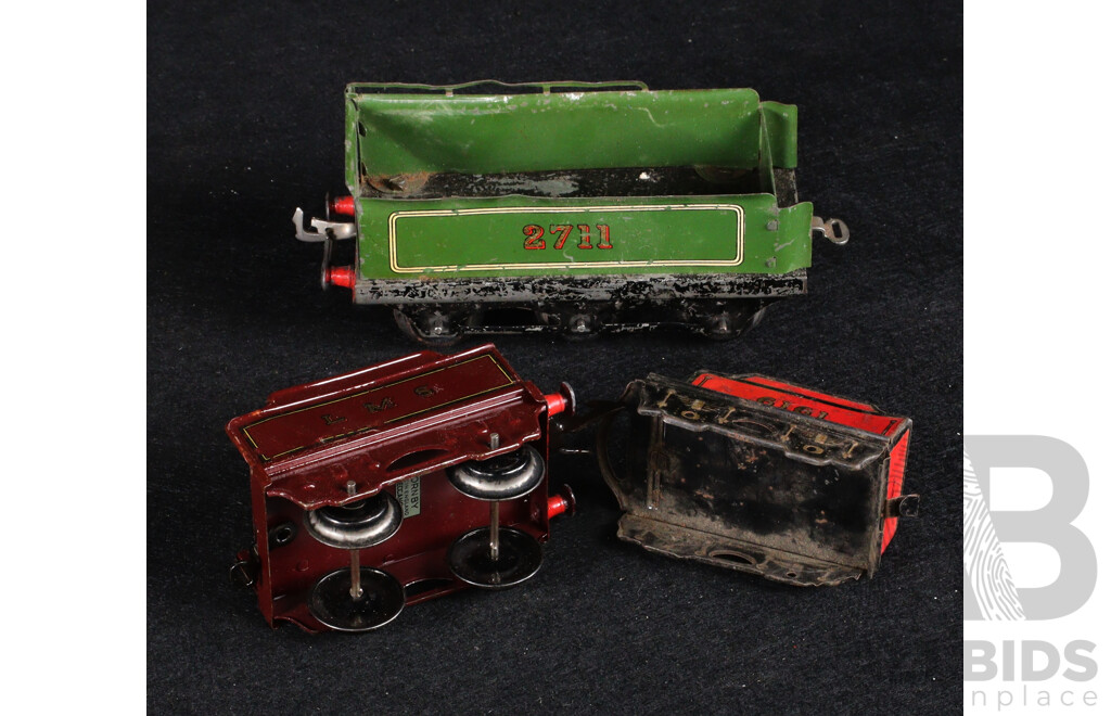 Vintage Hornby O Gauge Clockwork Steam Locomotives and Tenders Including Southern E 126 and 60985
