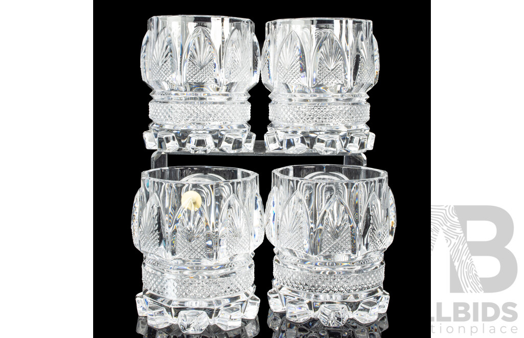 Rare Limited Edition Berlin Design Old Masters of Music Crystal Goblet Rocks Glasses