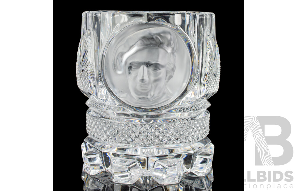 Rare Limited Edition Berlin Design Old Masters of Music Crystal Goblet Rocks Glasses