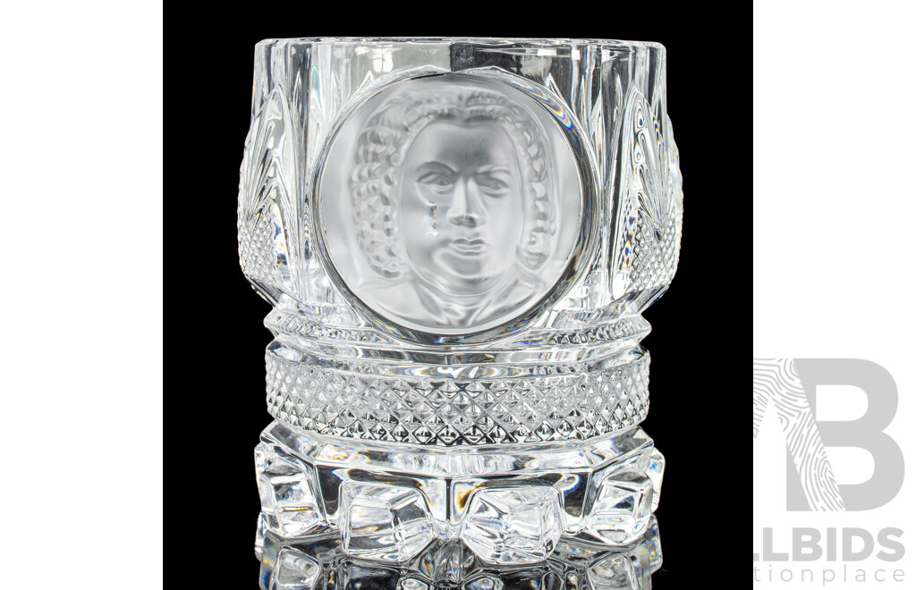 Rare Limited Edition Berlin Design Old Masters of Music Crystal Goblet Rocks Glasses