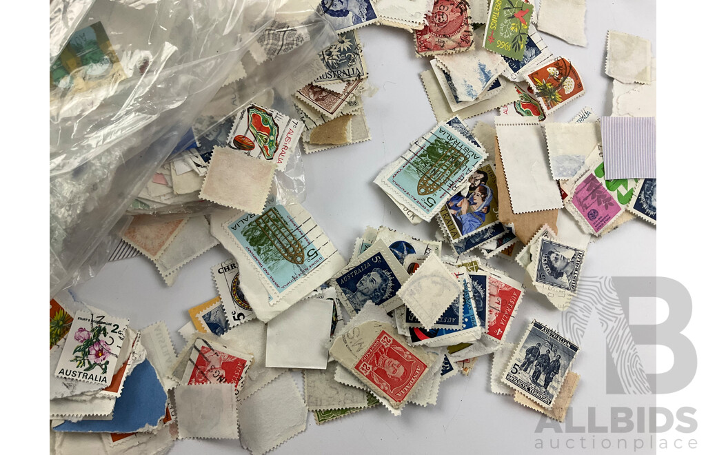 Collection of International Cancelled Stamps Including Australian Predecimal, USA, Mexico, Vietnam, Helvetia and More