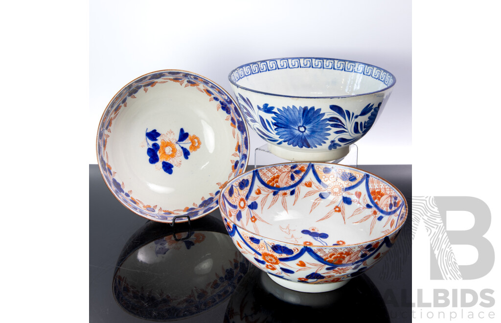 Collection Antique English Imari Style Porcelain and More, Circa 1780s