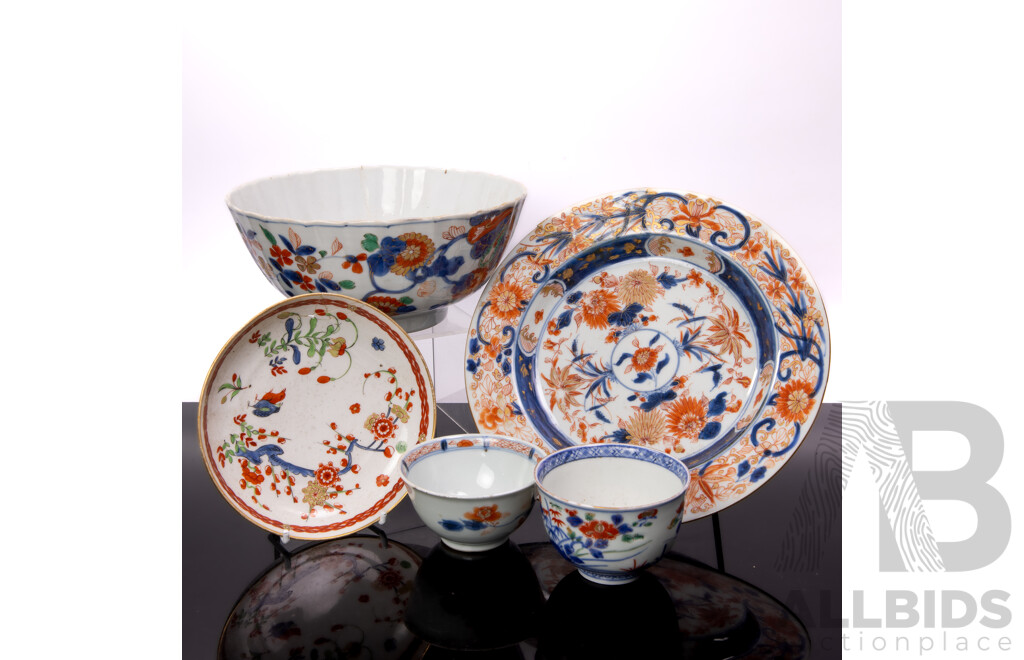Collection Antique Japanese Porcelain Including Imari and More, Circa Late 1700s