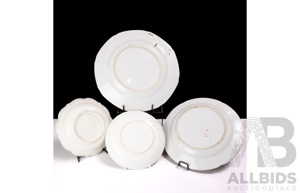 Collection Four Antique Chinese & Japanese Porcelain, Circa Late 1700s