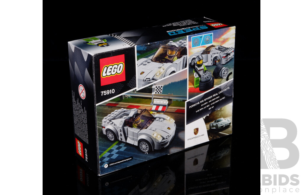 Retired Lego Set,  Speed Champions, Porsche 918 Spyder, 75910, Sealed New in Box