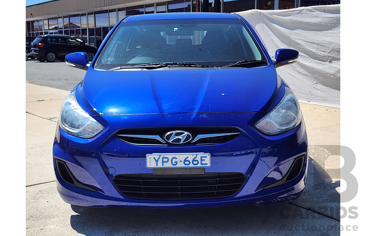 6/2012 Hyundai Accent Active CRDi RB 5d Hatchback Blue 1.6L