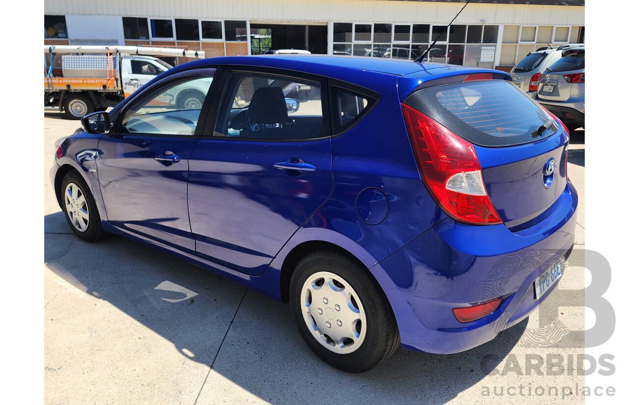 6/2012 Hyundai Accent Active CRDi RB 5d Hatchback Blue 1.6L