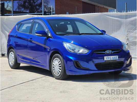 6/2012 Hyundai Accent Active CRDi RB 5d Hatchback Blue 1.6L