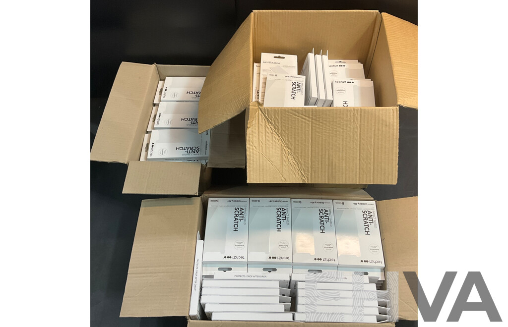 Tech21 Samsung Galaxy A8+ Screen Protectors - Lot of 105 - ORP $3,150.00
