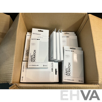 Tech21 Samsung Galaxy A8+ Screen Protectors - Lot of 105 - ORP $3,150.00