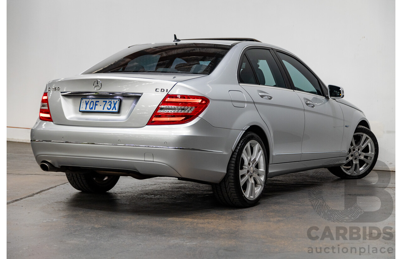 1/2012 Mercedes-Benz C250 CDI Avantgarde W204 MY12 4d Sedan Iridium Silver 2.1L Turbo Diesel