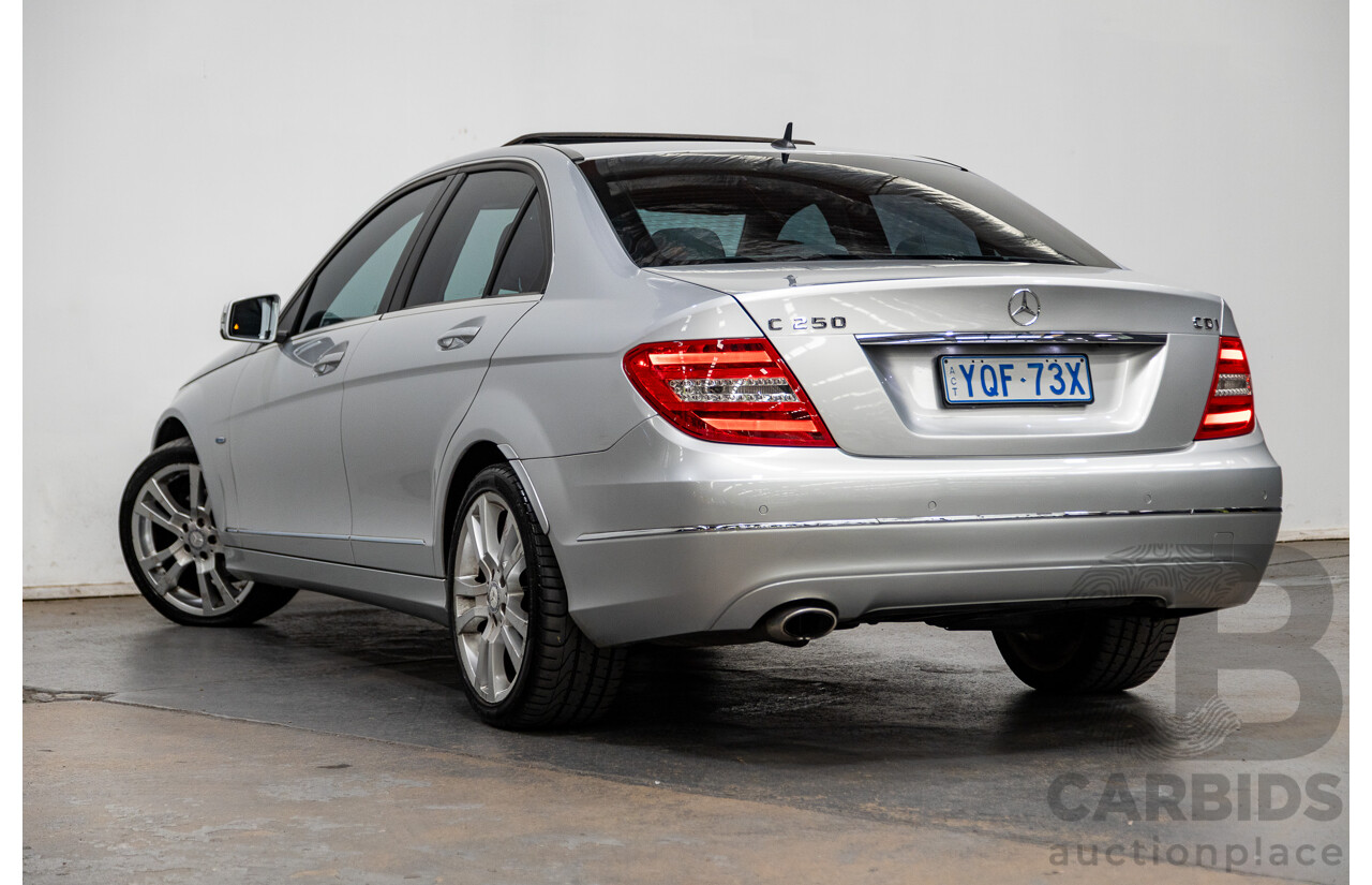 1/2012 Mercedes-Benz C250 CDI Avantgarde W204 MY12 4d Sedan Iridium Silver 2.1L Turbo Diesel