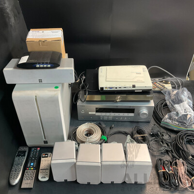 Assorted Audio Equipment Inclued EPSON Projector, HUMAX TV Recorder, YAMAHA AV Receiver and More