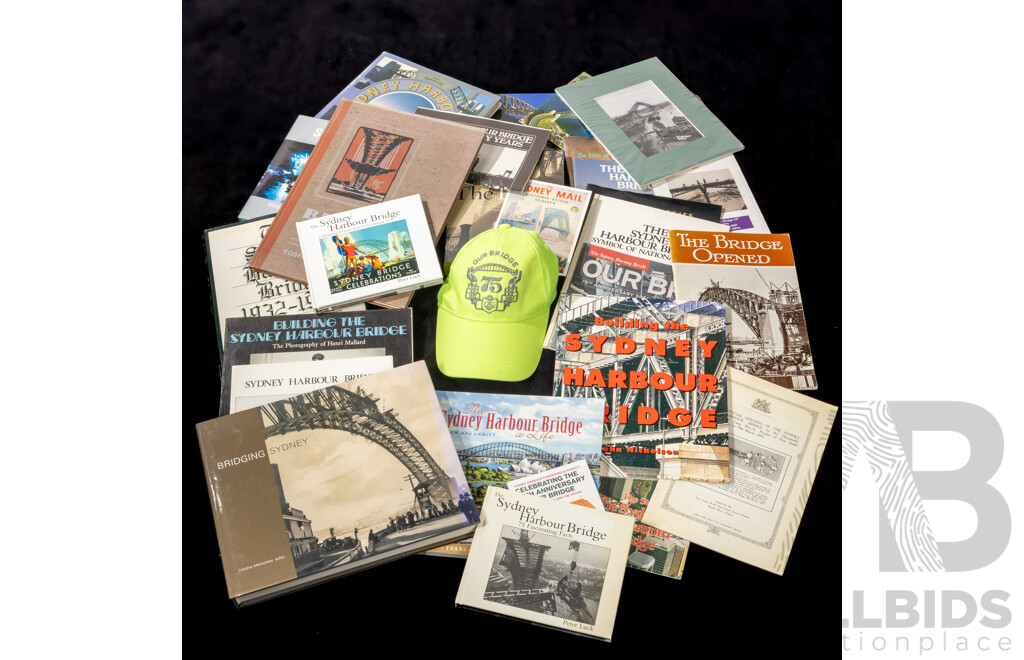 Large Collection of Memorabilia Regarding the Sydney Harbour Bridge Including Books, Pamphlets Including the Sydney Harbour Bridge a Life Signed by the Author and More