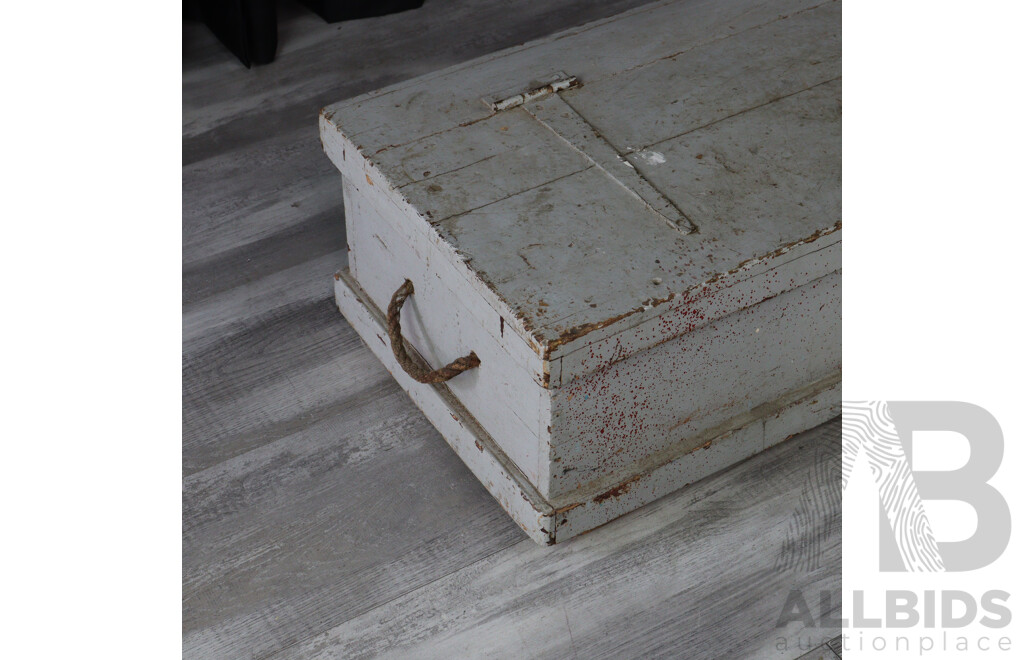 Vintage Tool Box with Painted Finish