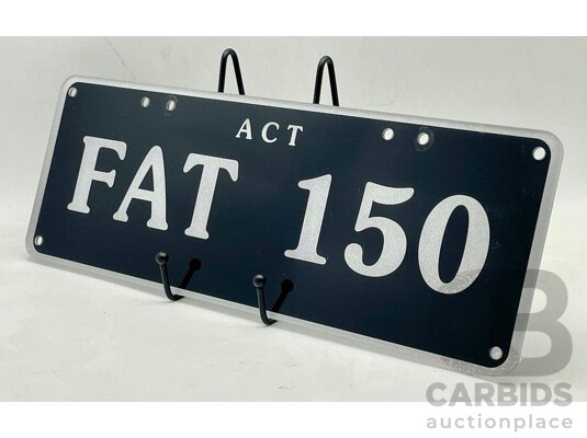 ACT 6 Character Motor Vehicle Number Plate - FAT 150