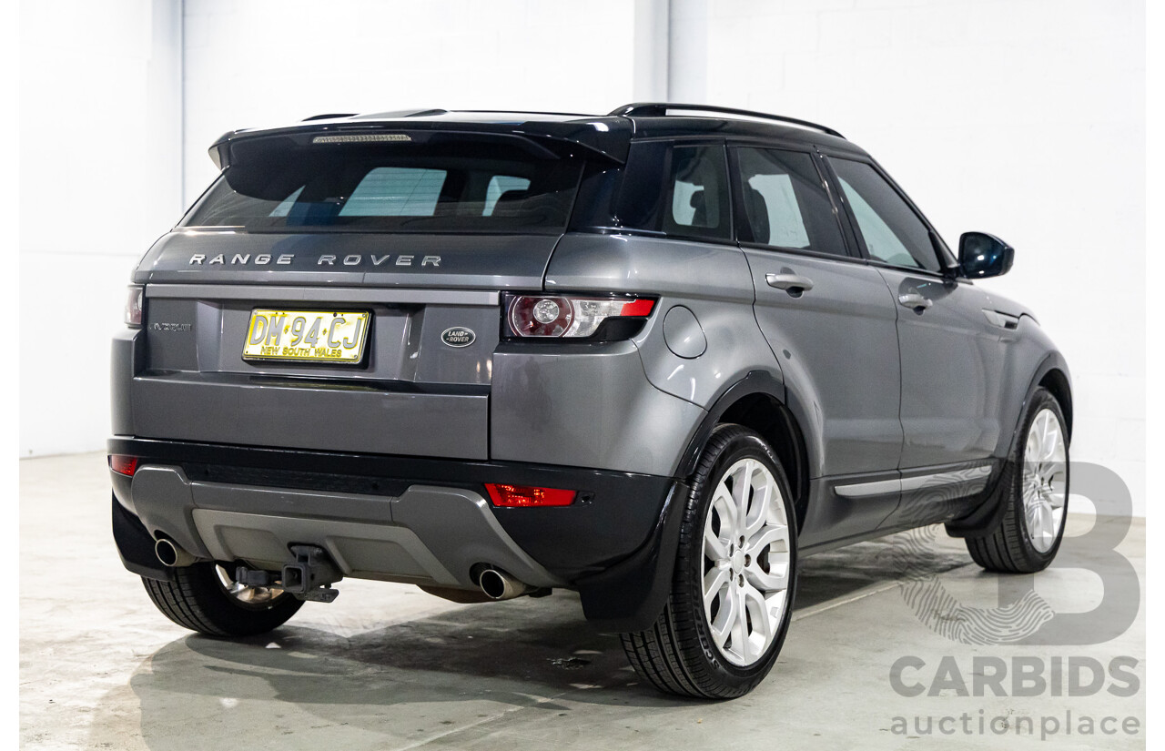 2/2015 Range Rover Evoque SD4 Pure LV MY15 5d Wagon Corris Grey Metallic Turbo Diesel 2.2L