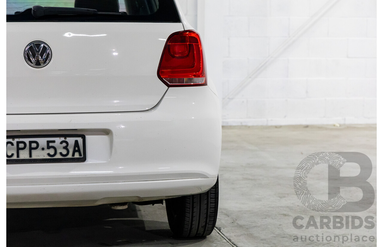 6/2013 Volkswagen Polo Trendline 6R MY13.5 5d Hatchback Candy White 1.4L