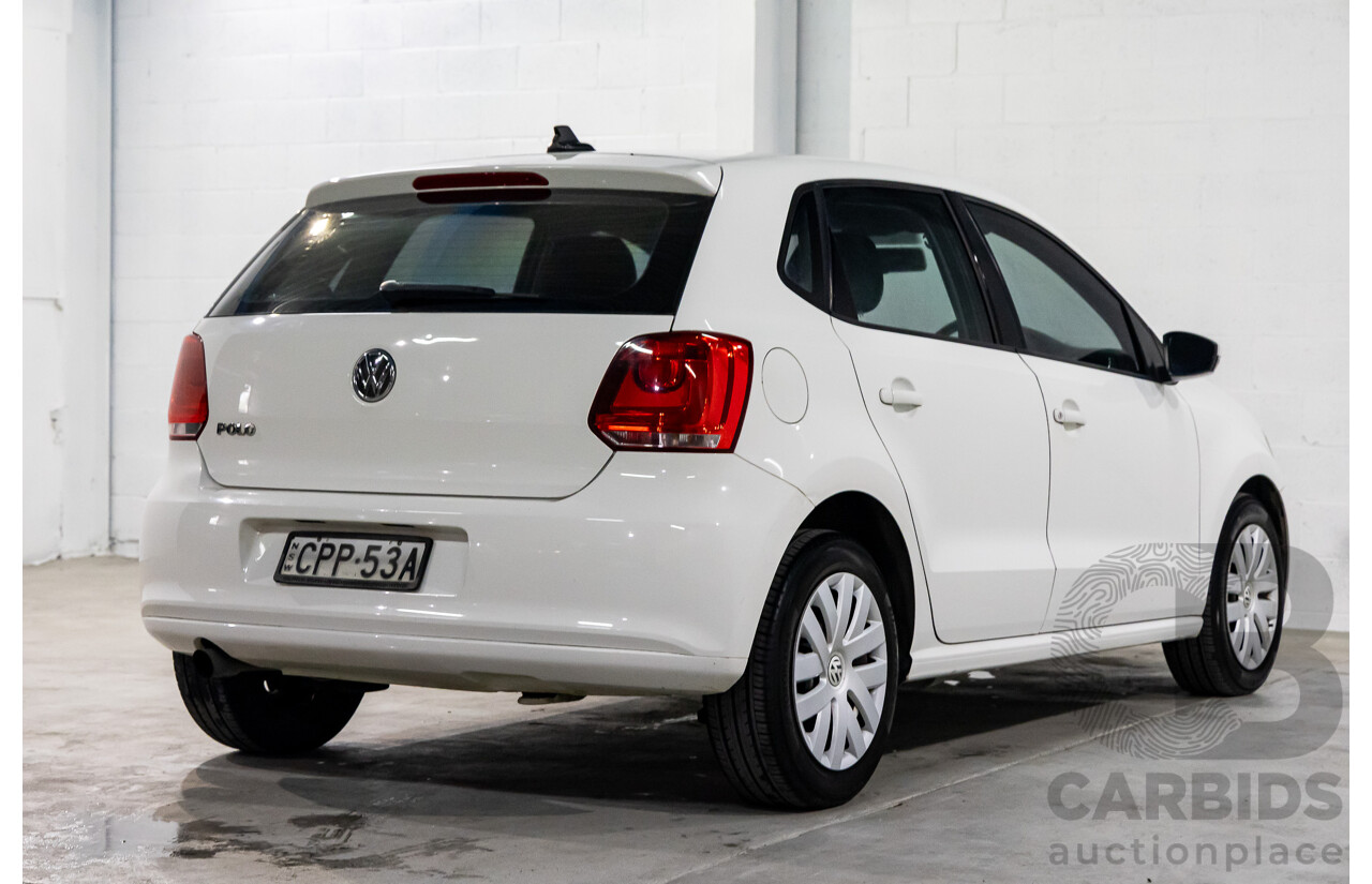 6/2013 Volkswagen Polo Trendline 6R MY13.5 5d Hatchback Candy White 1.4L