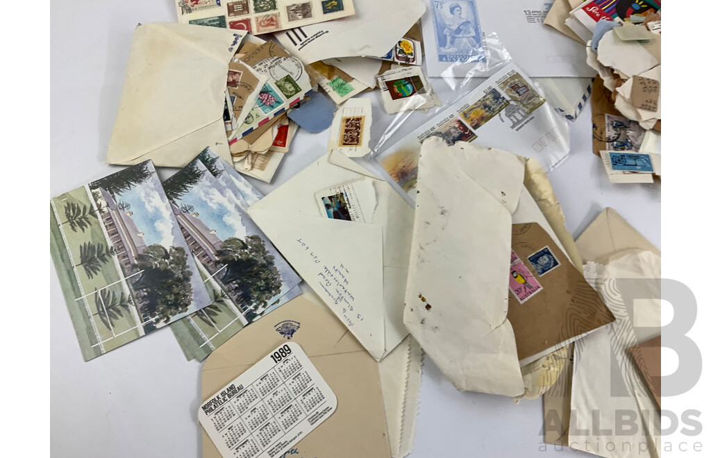 Collection of Australian Stamps, Predeciml, Blocks, Gutters PNCs, Including Some International