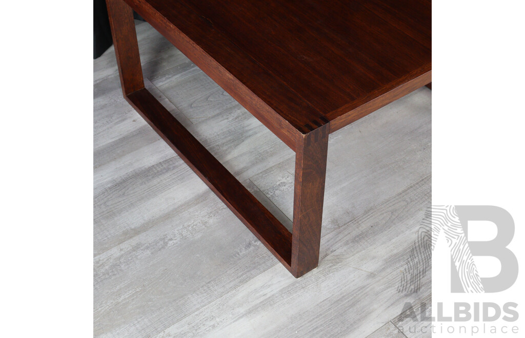 Mid Century Jarrah Square Form Coffee Table