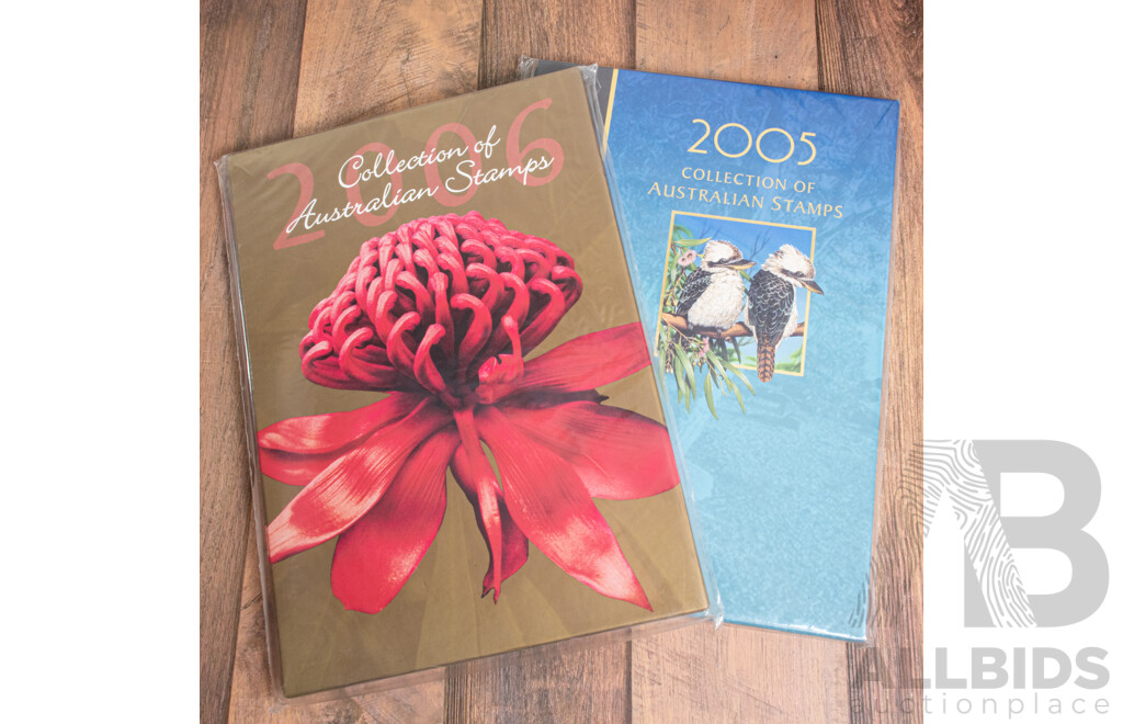 Australian 2005 and 2006 Annual Stamp Albums - Face Value $139