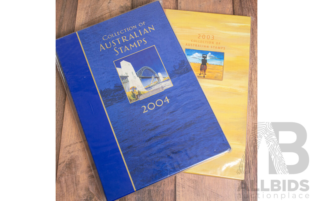 Australian 2003 and 2004 Annual Stamp Albums - Face Value $104