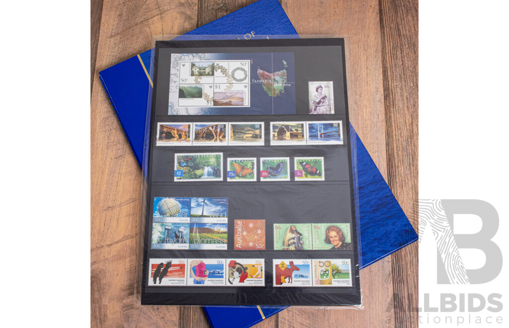 Australian 2003 and 2004 Annual Stamp Albums - Face Value $104