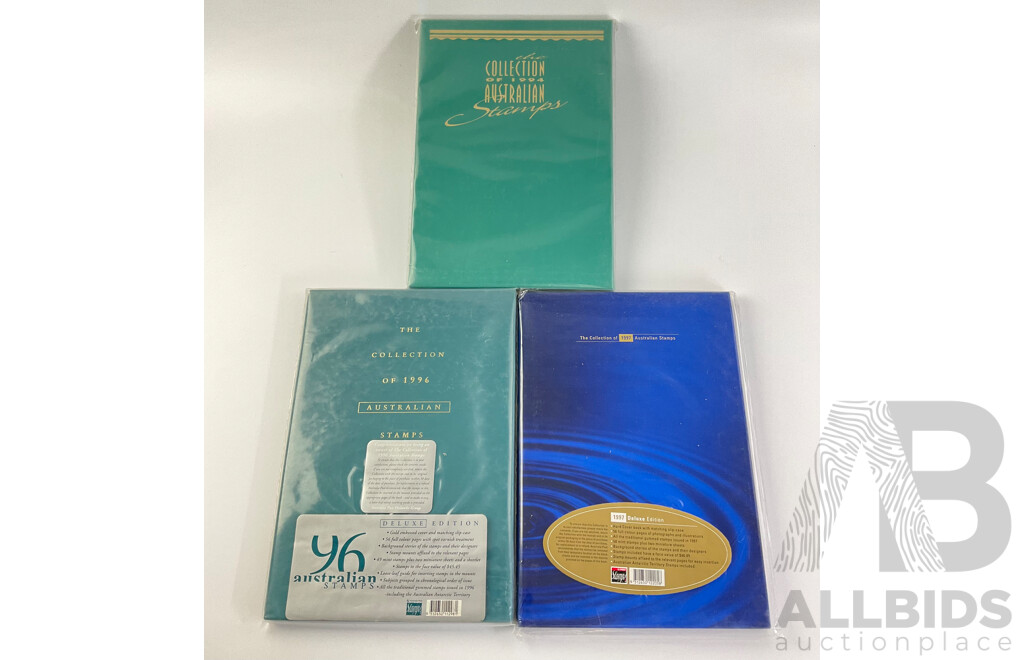 Three Australian Annual Stamp Albums, 1994, 1997, 1997 - Face Value $131
