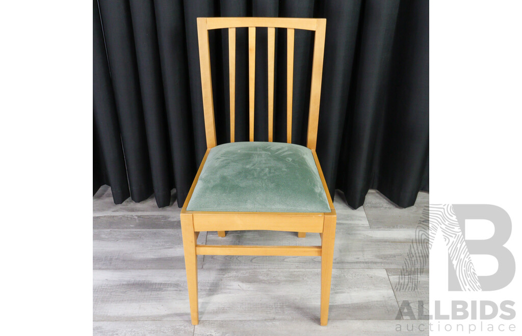 Pair of Mid Century Oak Splat Back Dining Chairs by Fred Ward
