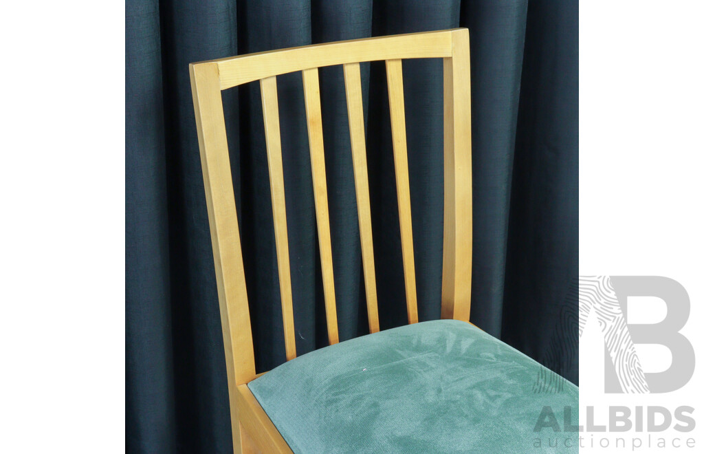 Pair of Mid Century Oak Splat Back Dining Chairs by Fred Ward